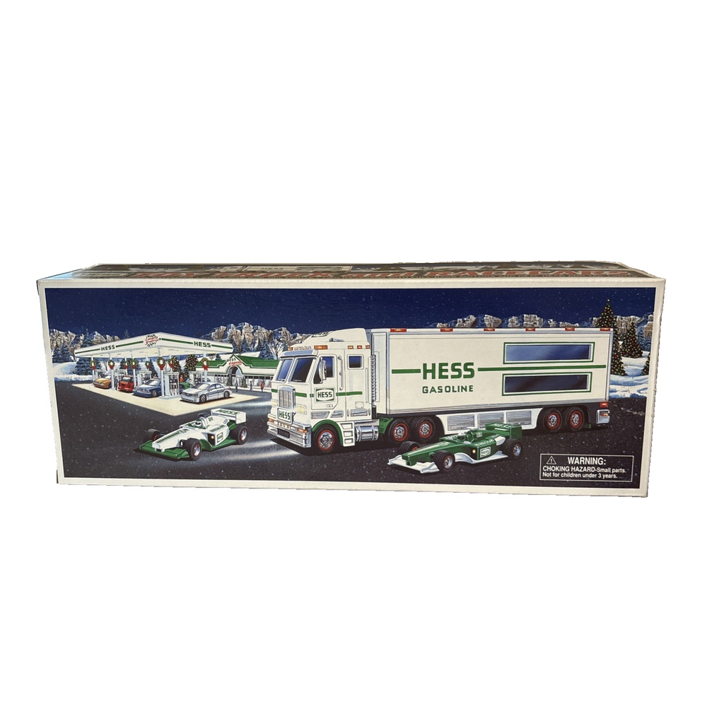 2003 Hess Toy Truck and Race Cars with Lights & Sound - New In Box